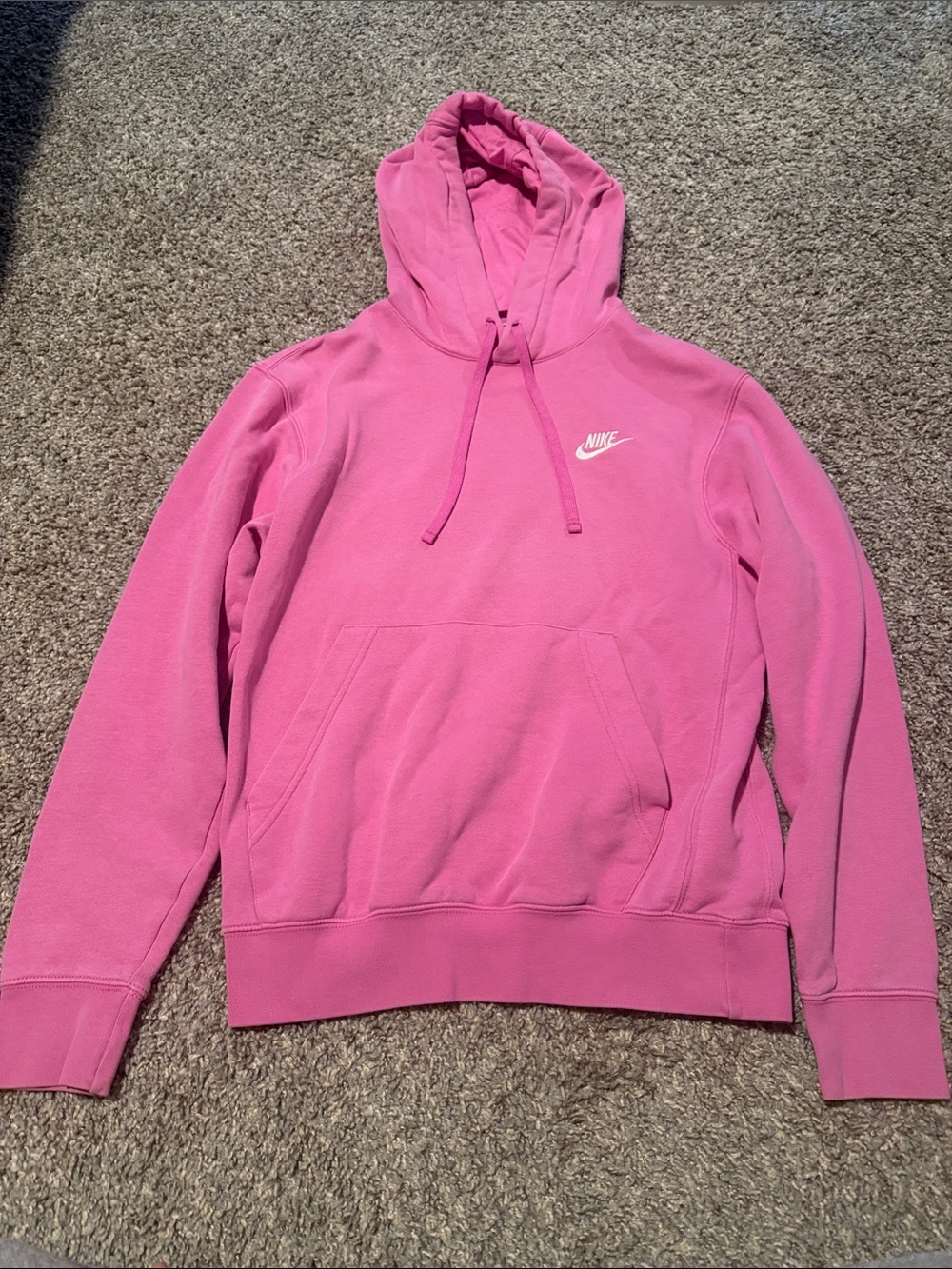 Nike Women's Bubblegum Pink Hooded Pullover Sweatshirt